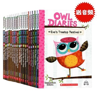 19英文原版 Owl Branches学生英语课外读物Rebecca 猫头鹰日记1 绘本学乐大树系列儿童桥梁章节书scholastic Elliott Diaries