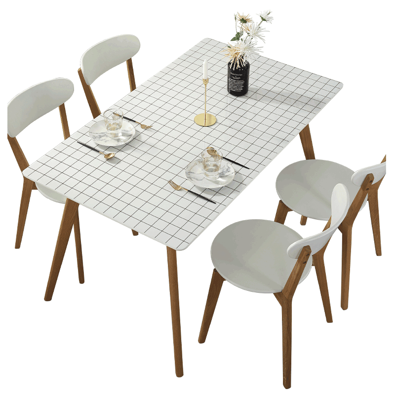 北欧风格子防水免洗软玻璃桌布