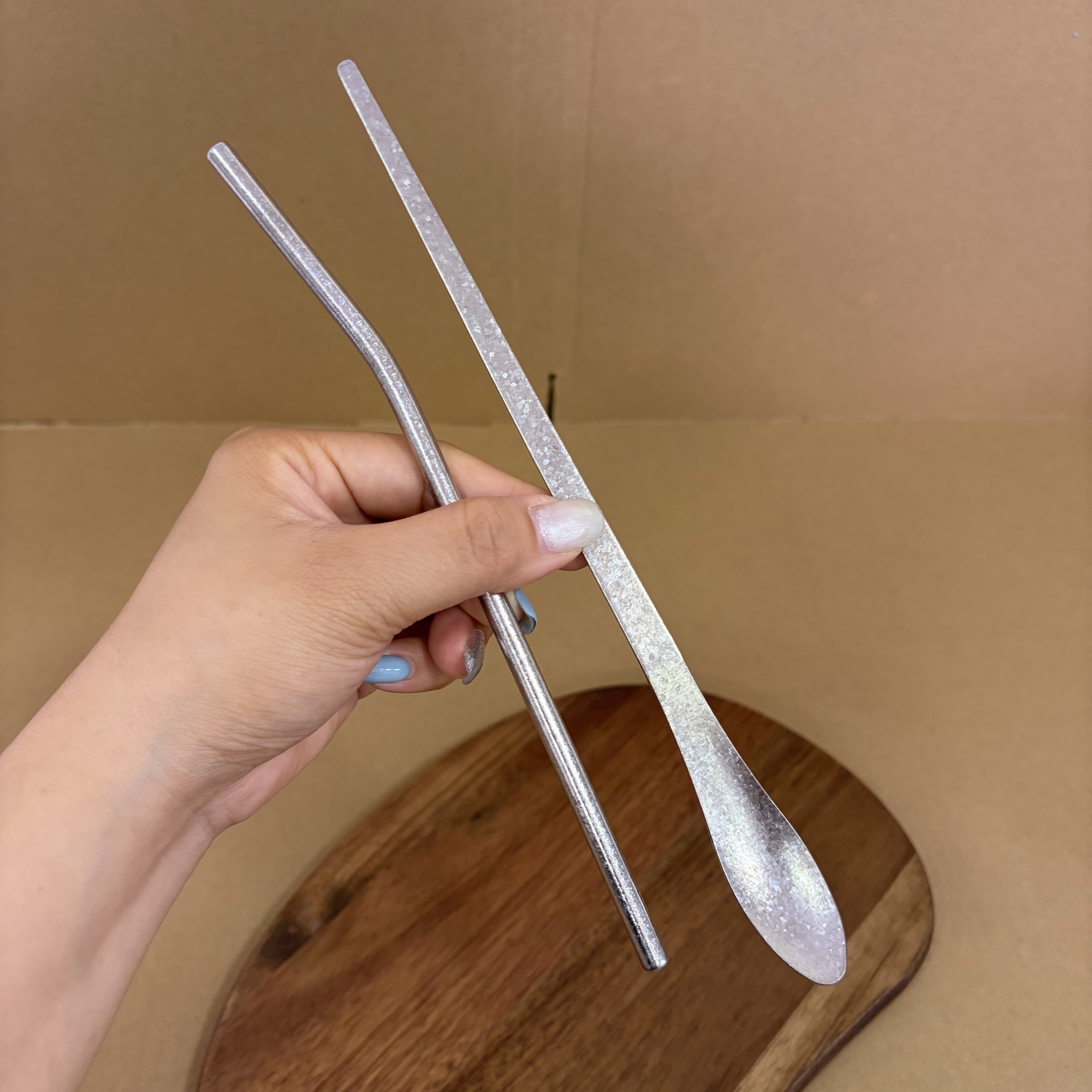 纯钛搅拌咖啡勺直饮可复用