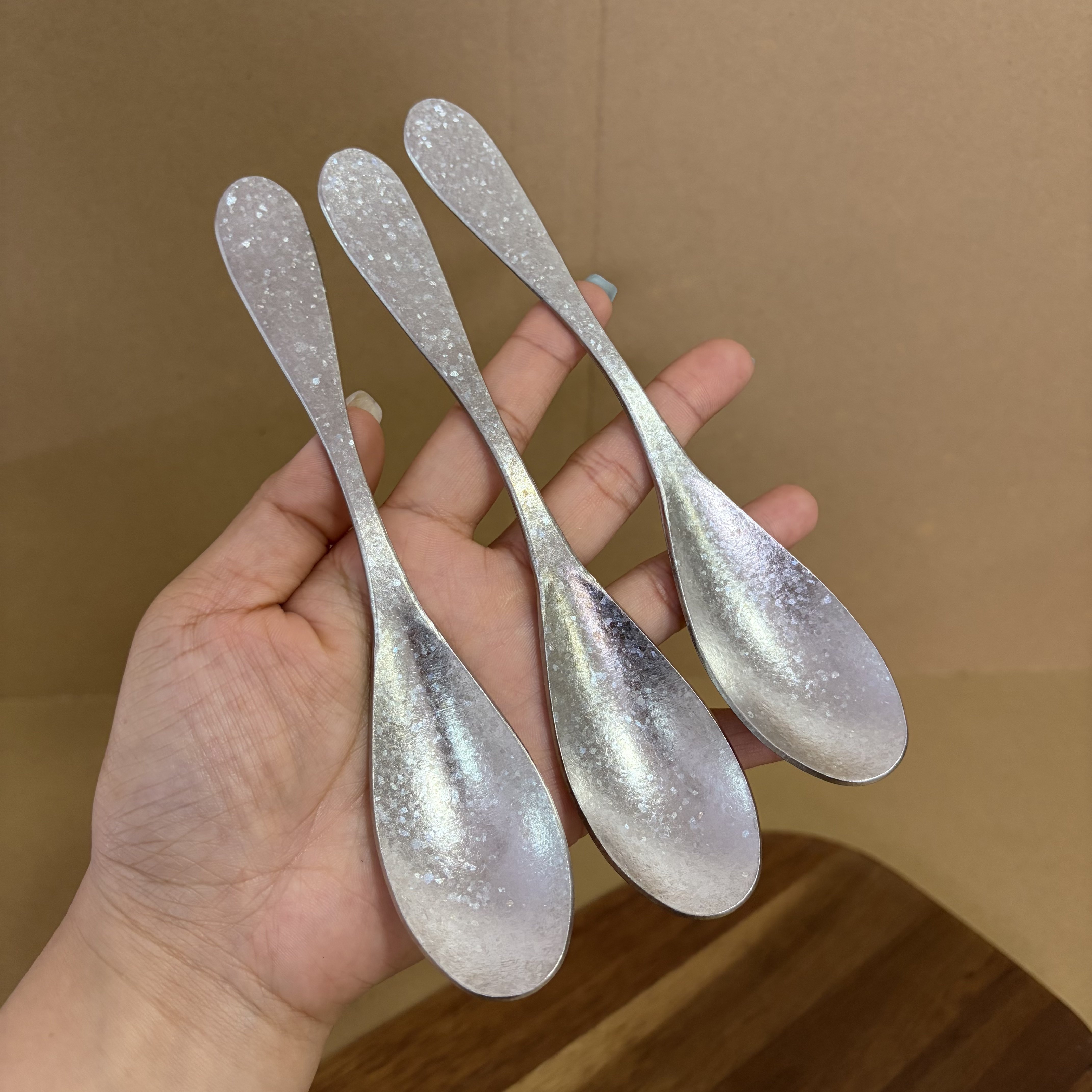 芯延纯钛蝴蝶餐勺甜品汤勺
