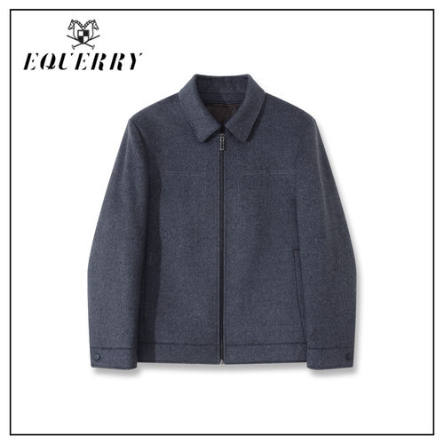 【杰哥专属】EQ男装100绵羊毛翻领大衣-D115