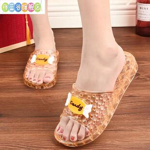 防滑水晶拖鞋牛筋塑胶老式浴室洗澡男凉拖耐磨居家防臭厚底速干女