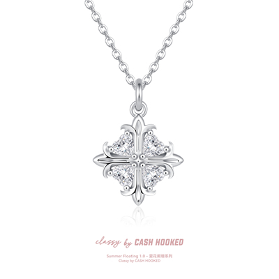 ClassybyCH 银饰 夏花阑珊系列 沁露 ·RoseePerle 十字架吊坠