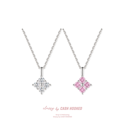 ClassybyCH 银饰 缪斯系列 甜心糖豆四叶吊坠 轻奢生日礼物送女友