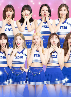 新款女团同款啦啦操啦啦队演出表演服爵士舞蹈学生运动会表演服装