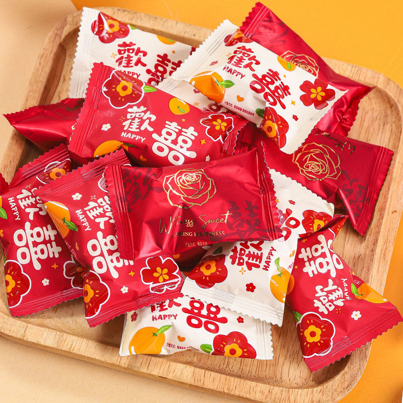 欢喜软糖玫瑰软糖水果味软糖喜糖结婚订婚糖果零食