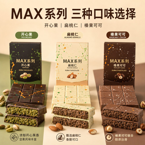 迪拜风格巧克力开心果夹心！好吃