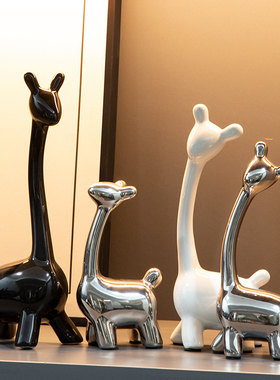 一家四口小鹿摆件家居饰品电视柜酒柜装饰轻奢高档高级感客厅小众