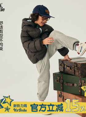 ltssmile童装儿童加绒裤子男童保暖弯刀卫裤小男孩加厚运动长裤潮