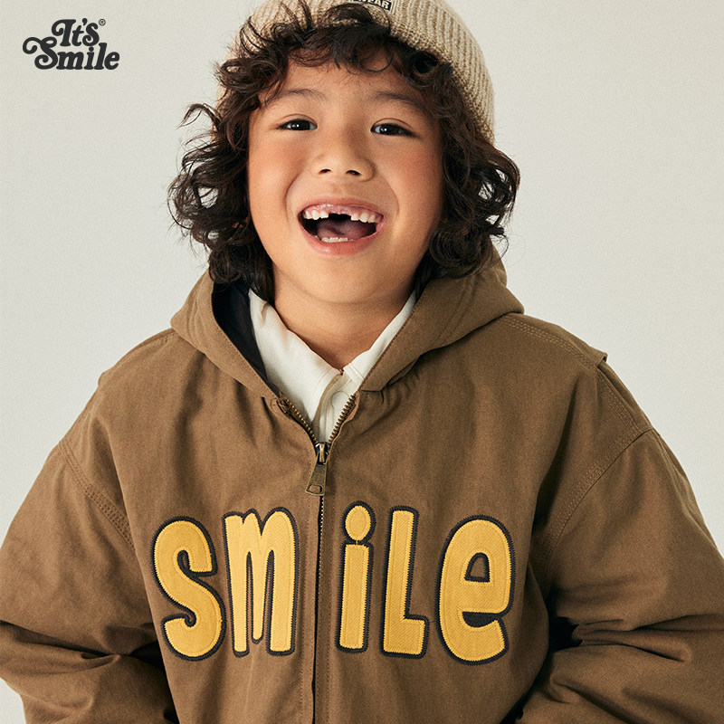 Its smile童装男童冬装外套超好看儿童夹棉保暖上衣男孩加厚棉衣