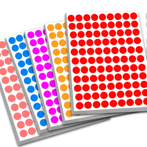 【进口品质】A4彩色圆形标签