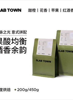 SLAB TOWN山脉之光 浅烘意式拼配 肯尼亚美式精品黑咖啡豆粉450g