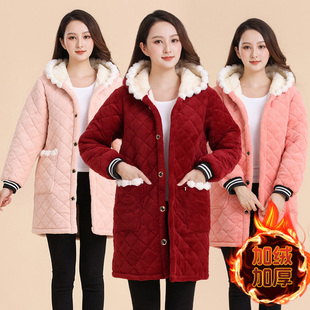 棉衣外套工作服大码 加厚加棉保暖罩衣女中长款 耐脏围裙 冬季 新款