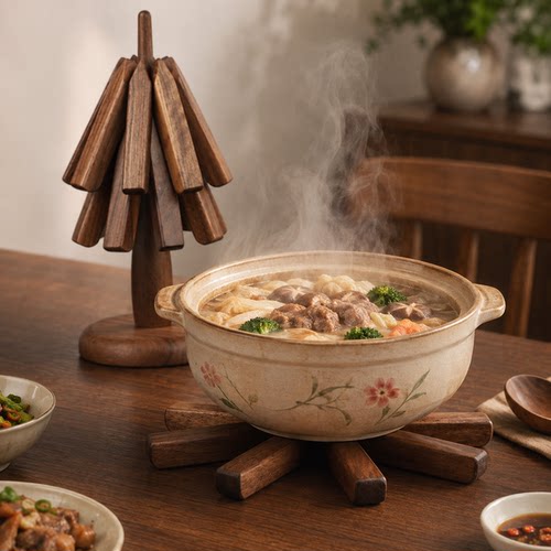 实木一棵树餐垫隔热垫碗垫茶杯垫