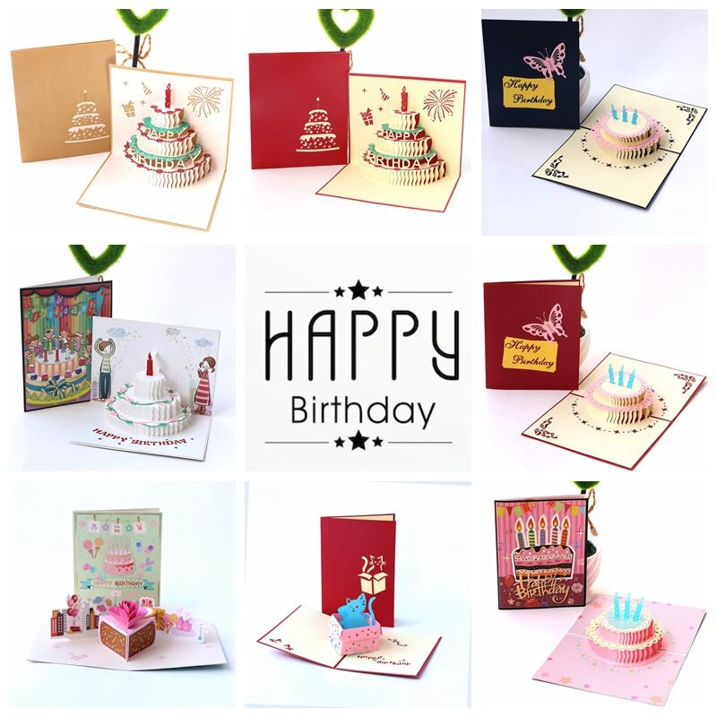 立体生日贺卡卡片stereo birthday greeting card message card