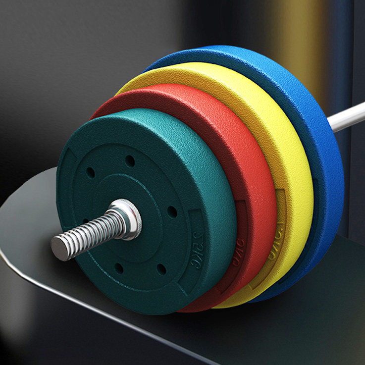 杠铃片举重摇臂配重片PVC优质材料