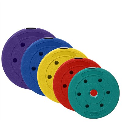 杠铃片举重摇臂配重片PVC优质材料