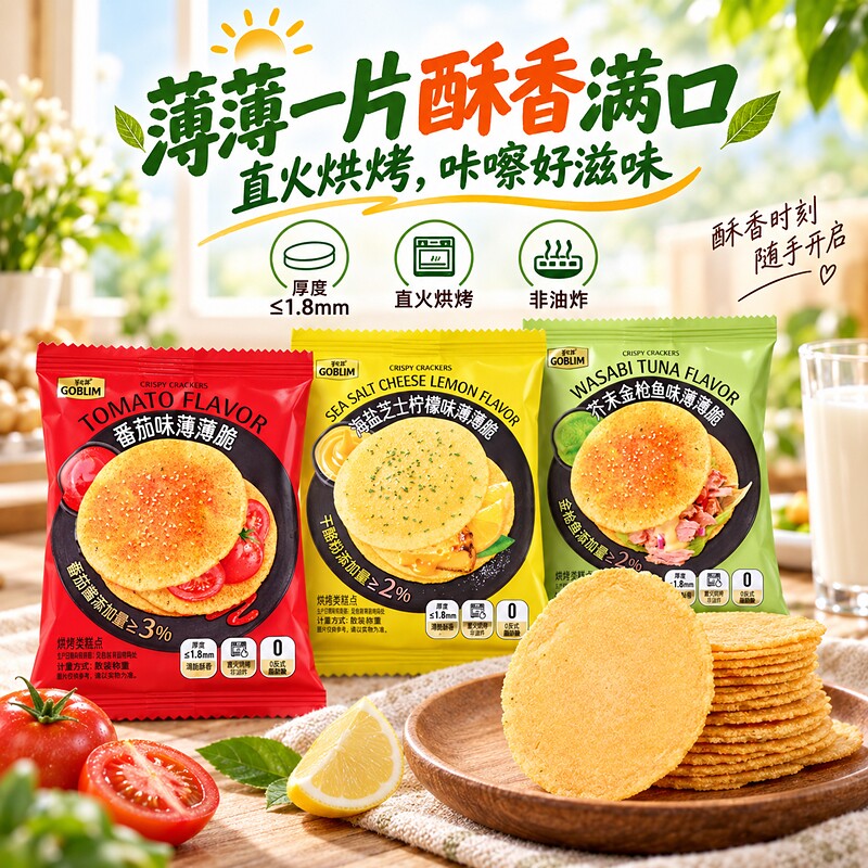 哥布林海盐芝士番茄薄脆饼干