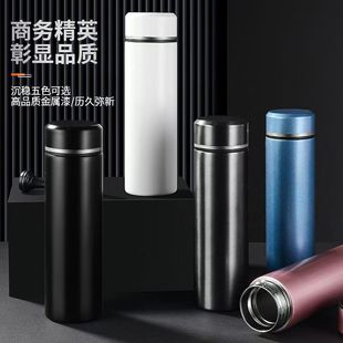 保温杯大容量男士 高档泡茶杯304不锈钢便携商务水杯茶水分离车载