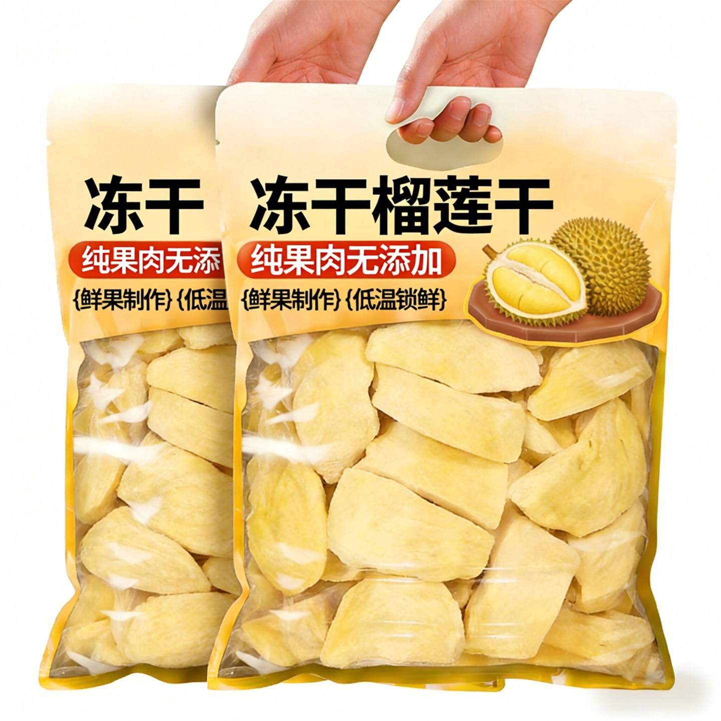 冻干榴莲干泰国原装进口金枕头榴莲干冻干水果干网红休闲孕妇零食