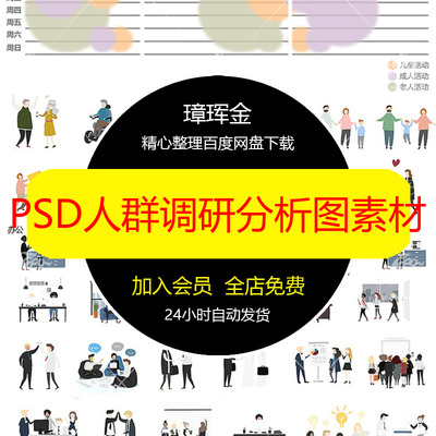 时间场地人群功能PSD社区调研结构分区概念分析图活动素材an45