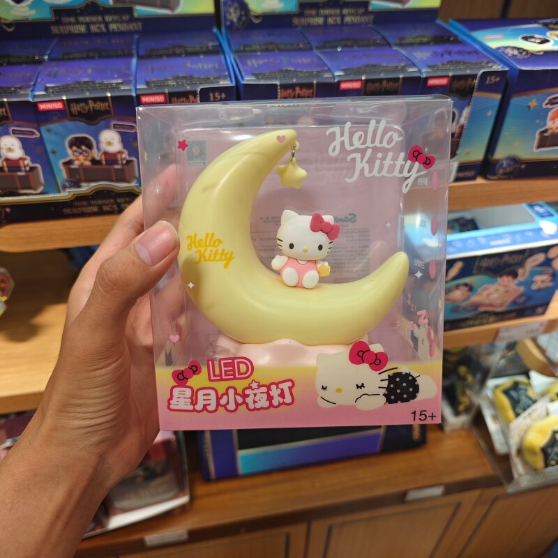 名创优品凯蒂猫LED星月小夜灯发光摆件MINISO
