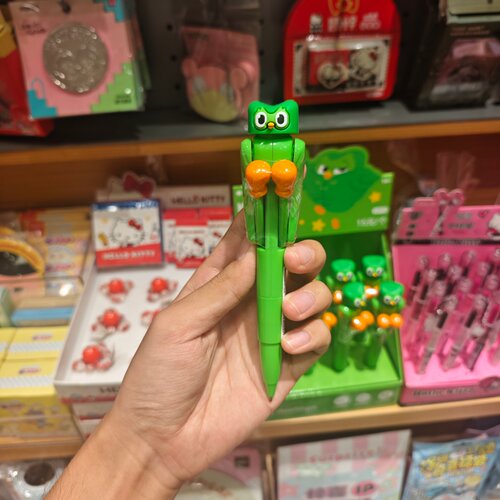 MINISO多邻国拳击笔中性笔0.5mm黑名创优品