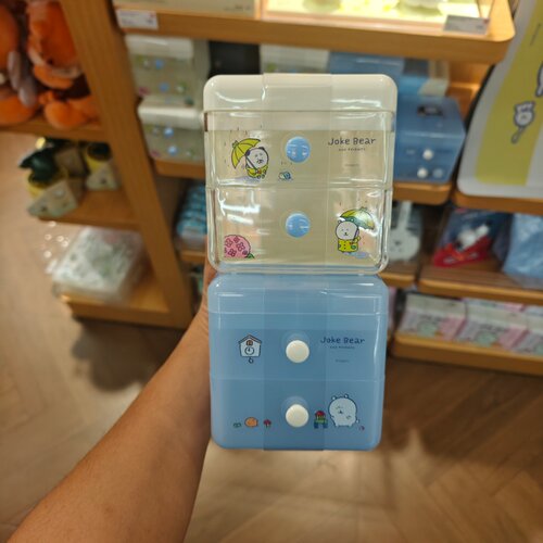 MINISO自嘲熊和朋友们系列桌面掀盖抽屉式收纳箱名创优品
