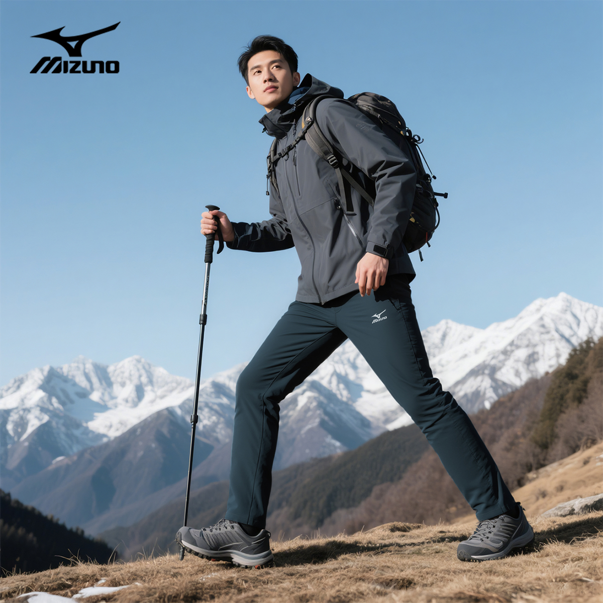 Mizuno/美津浓加绒软壳裤防风