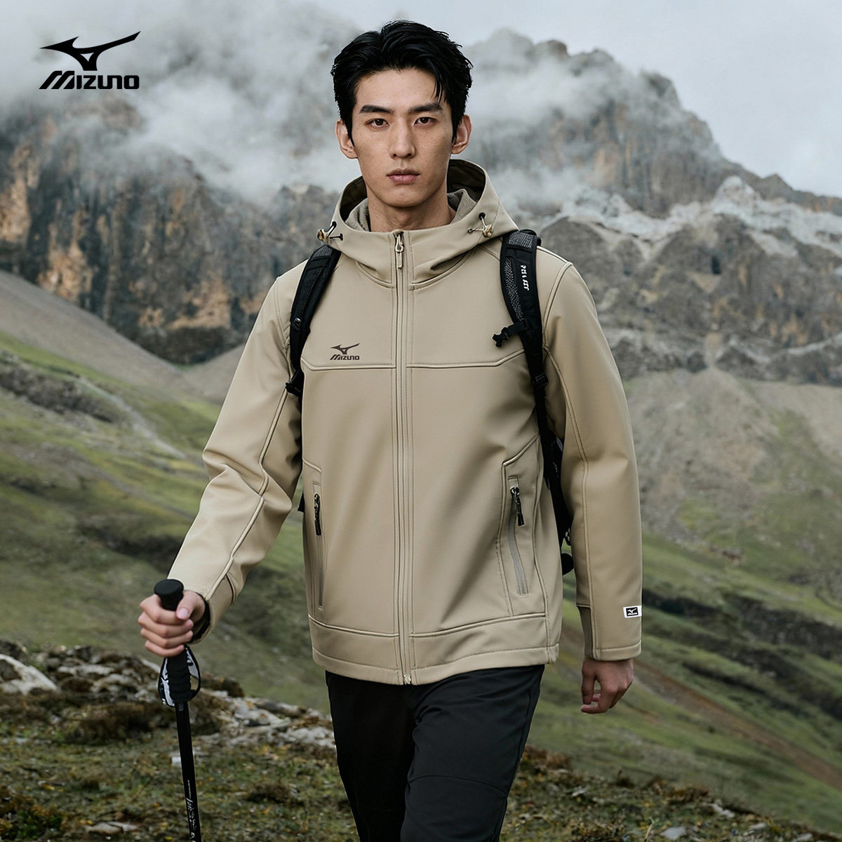 Mizuno/美津浓防水防风软壳衣男士登山服户外秋冬款加绒保暖外套,户外/登山/野营/旅行用品,软壳衣,淘宝优惠券,粉丝福利购,淘宝优惠卷