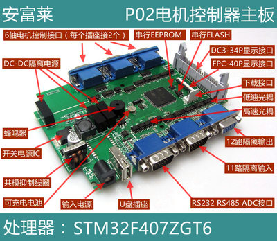 【P02】6轴电机控制器主板 11路输入12路输出 工业级