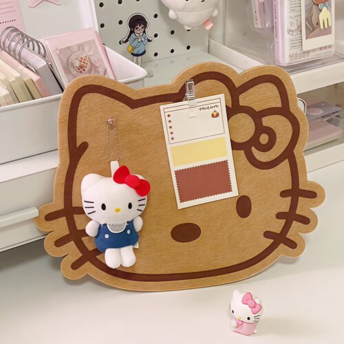 可爱卡通小猫照片墙毛毡板装饰墙贴首饰收纳展示板桌面摆件