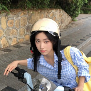 【骑行好物】复古电动车头盔女夏季骑行防风电瓶车安全帽四季通用