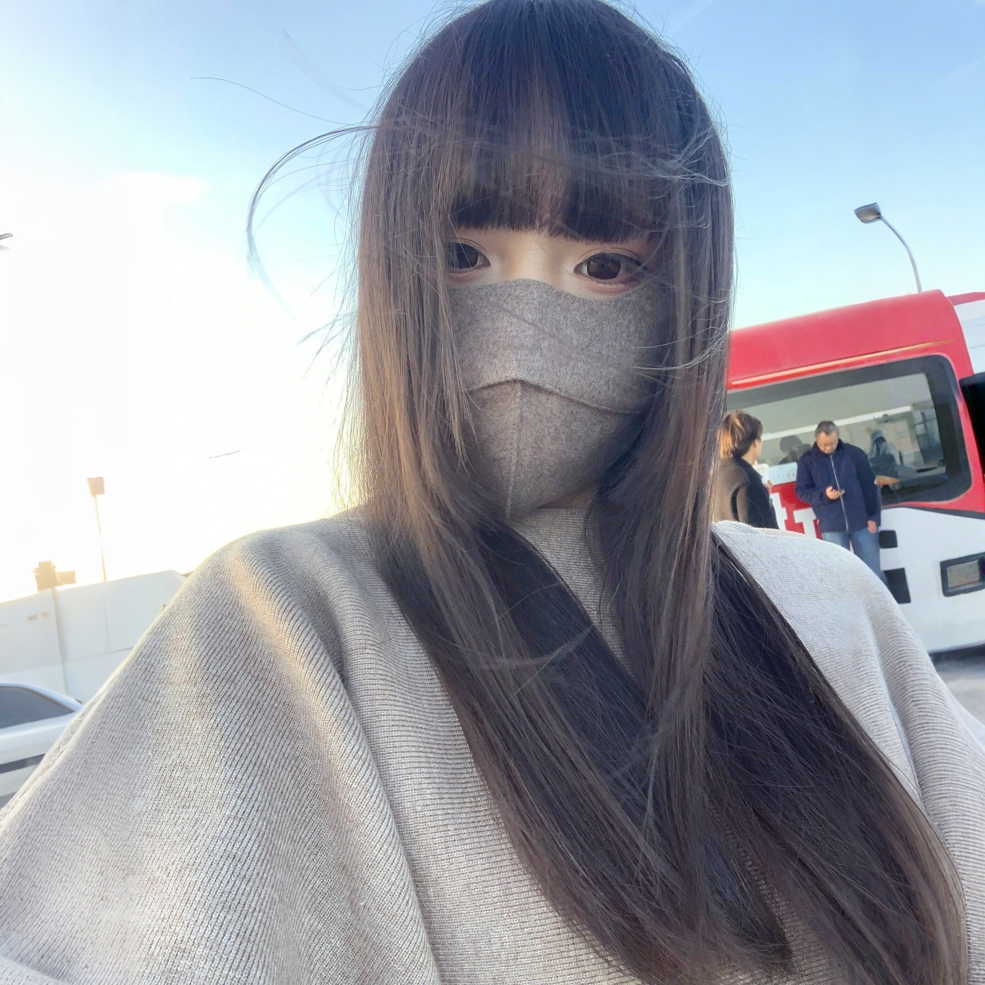 冬季保暖羊绒真丝口罩羊绒真丝全脸面罩冬天骑车防风防寒防晒女