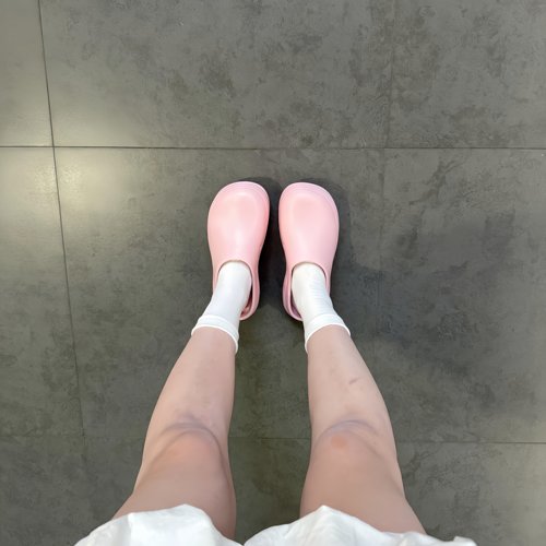 【穿搭的神！】厨师鞋足弓支撑拖鞋防滑防水一脚蹬增高包头洞洞鞋