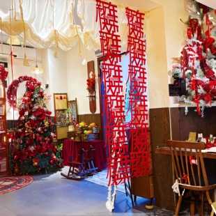 新年快乐条幅新年装饰2026马年元旦春节氛围感店铺装饰长条拉花