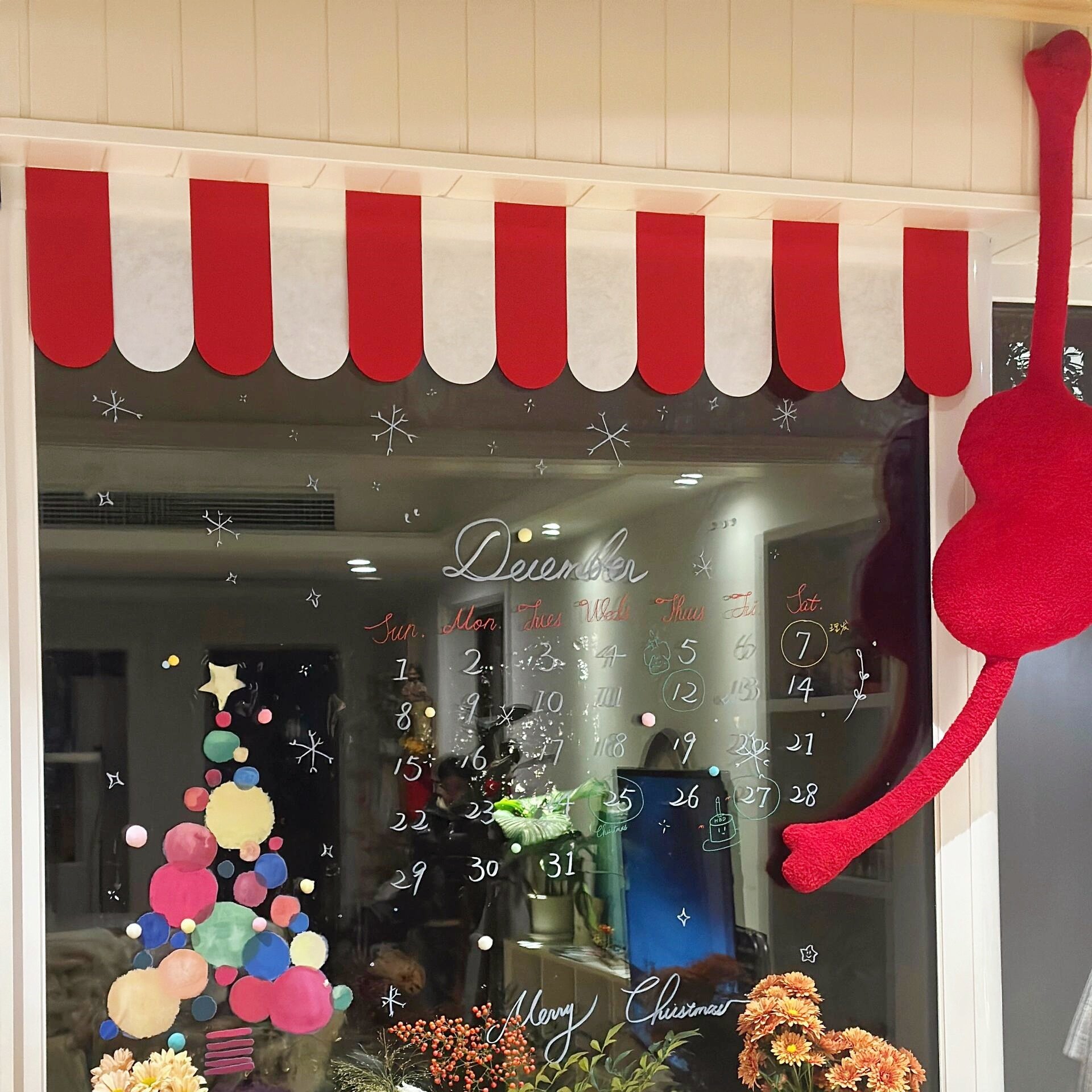 十几块打造圣诞限定落地窗！