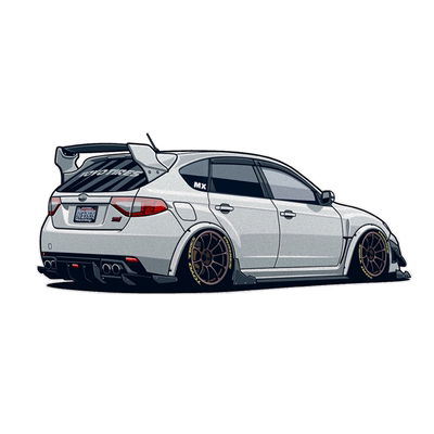 JDM日系翼豹STI改装车汽车贴纸