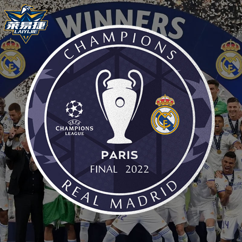 2022皇马欧冠夺冠14冠纪念足球迷反光汽车贴纸两侧车身贴后玻璃贴