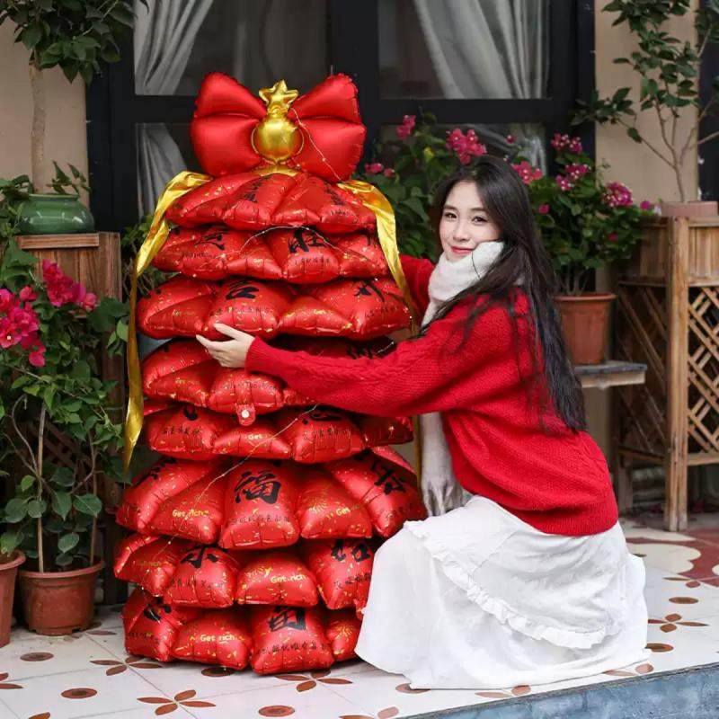 2026新年元旦橱窗装饰马年新款红包气球树网红爆款拍照出片道具,节庆用品/礼品,装扮布置套餐,淘宝优惠券,粉丝福利购,淘宝优惠卷