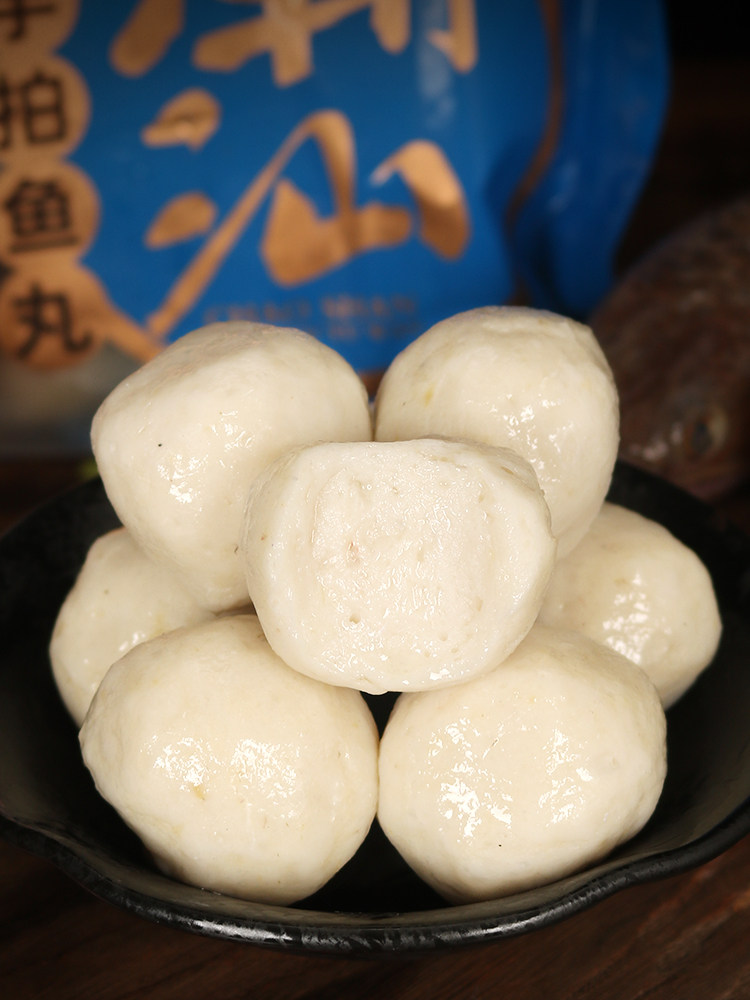 达濠李老二潮汕鱼丸500g手工实心火锅食材特产那哥低脂手打纯鱼丸
