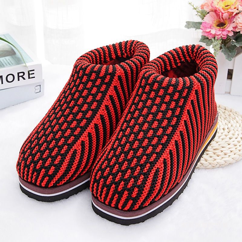 2026手工孺子牛鞋底毛线棉鞋女成品冬情侣居家室内老年人防滑保暖