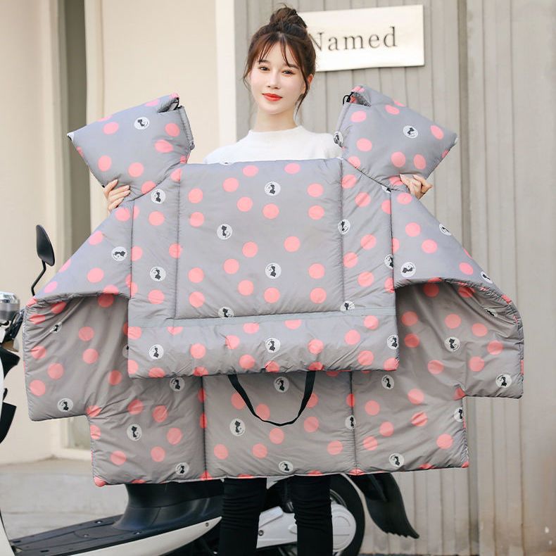 2026电动车挡风被冬季双面防水加厚护肩冬天可爱摩托电瓶车加大防