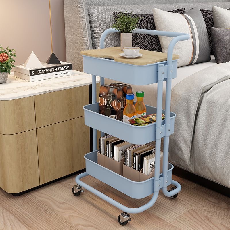 2026手推车置物架落地多层收纳架厨房浴室带轮小推车多功能玩具收