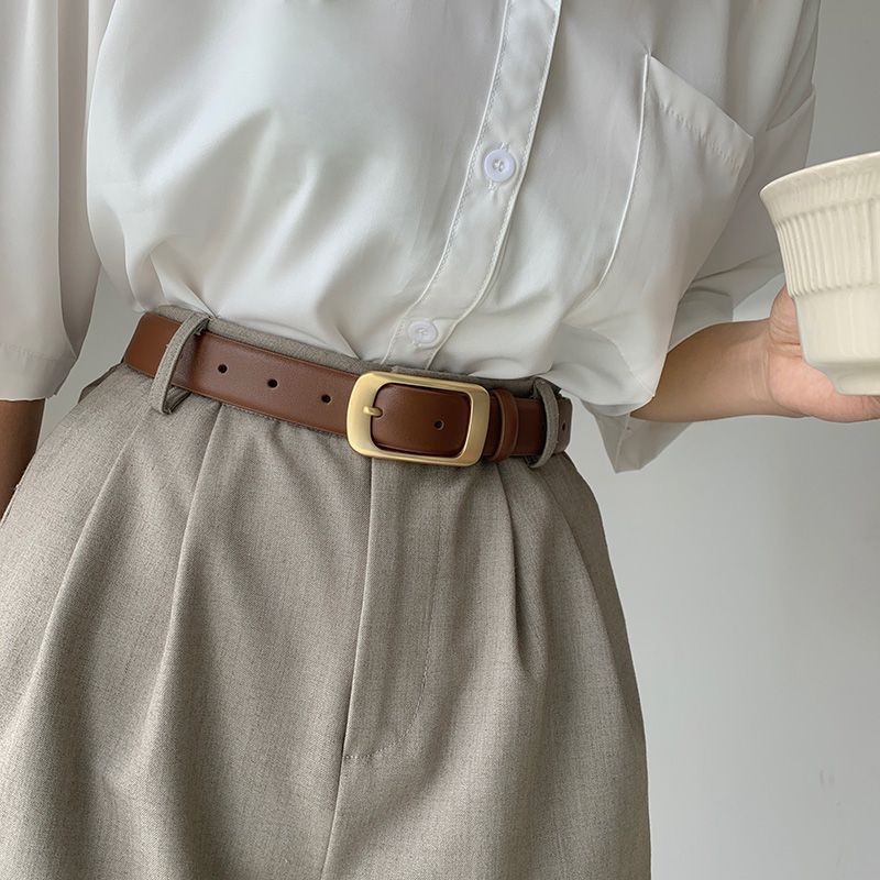 2026皮带女款百搭新款腰带女士针扣时尚装饰牛仔裤带潮流简约时尚