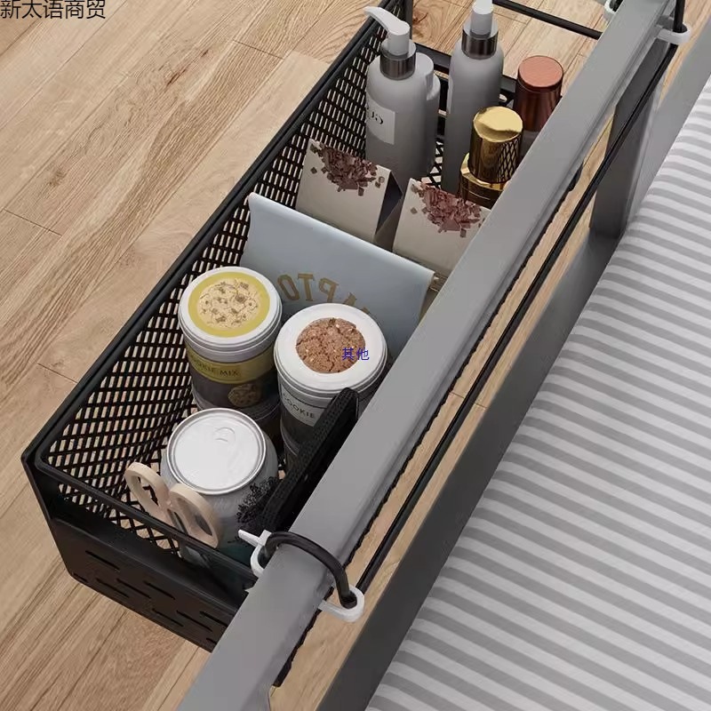 2026床边挂篮床头置物架学生宿舍上铺免打孔收纳浴室塑料挂架