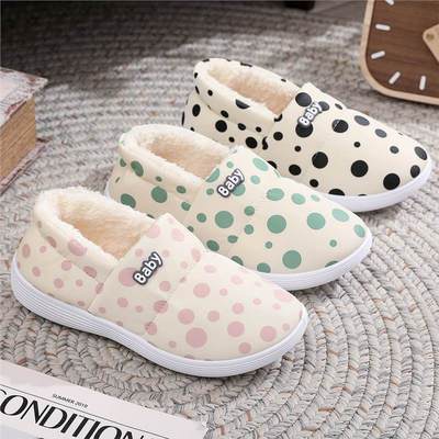 2026冬季加绒棉拖鞋女高颜值美拉德防寒潮款全包跟外出简约洋气棉