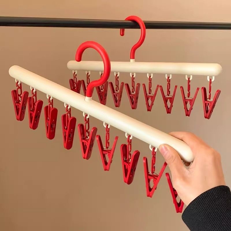 2026高颜值多夹子袜子夹晾晒架家用内衣内裤衣架帽子收纳学生宿舍