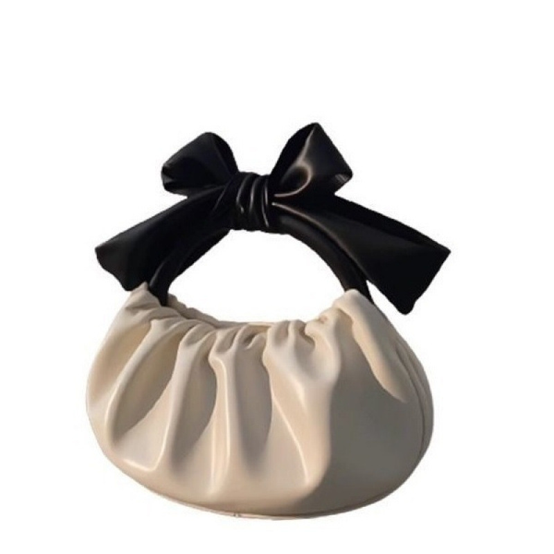 2026手提云朵包包女新款2025夏高级质感法式小众时尚蝴蝶结褶皱斜