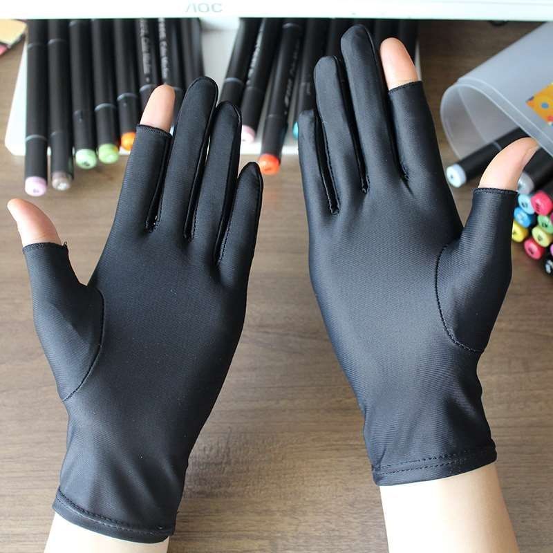 2026夏季防晒手套女通用半指薄款采茶开车骑行钓鱼美甲冰丝防紫外